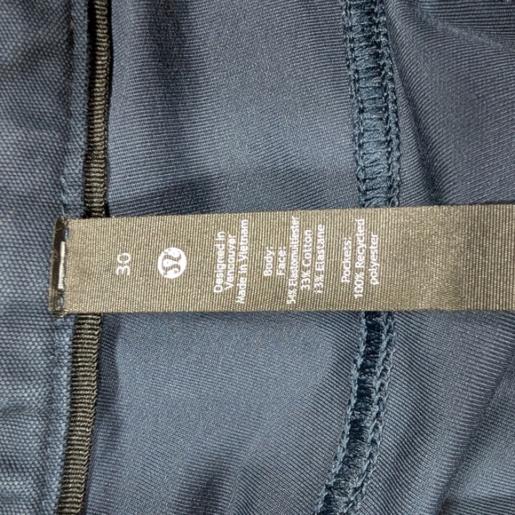 Lululemon Pants Mens 30x30 Blue ABC Slim Fit 5 Pocket Utility Abrasion Resistant - Picture 4 of 11